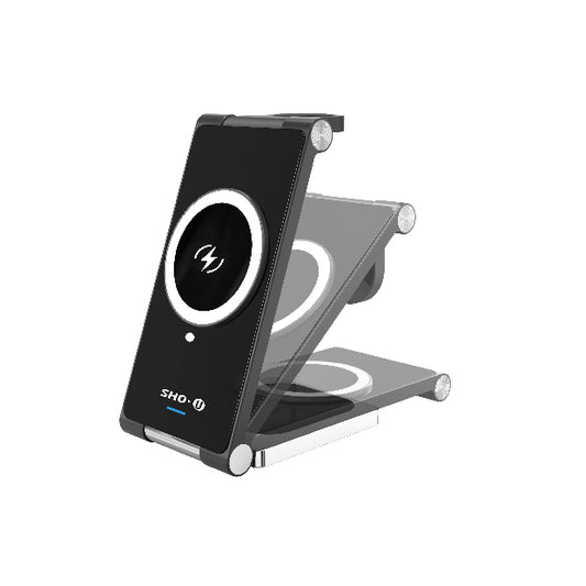 【SHO-W33】3 in 1 Dual 15W Magsafe Wireless Charger